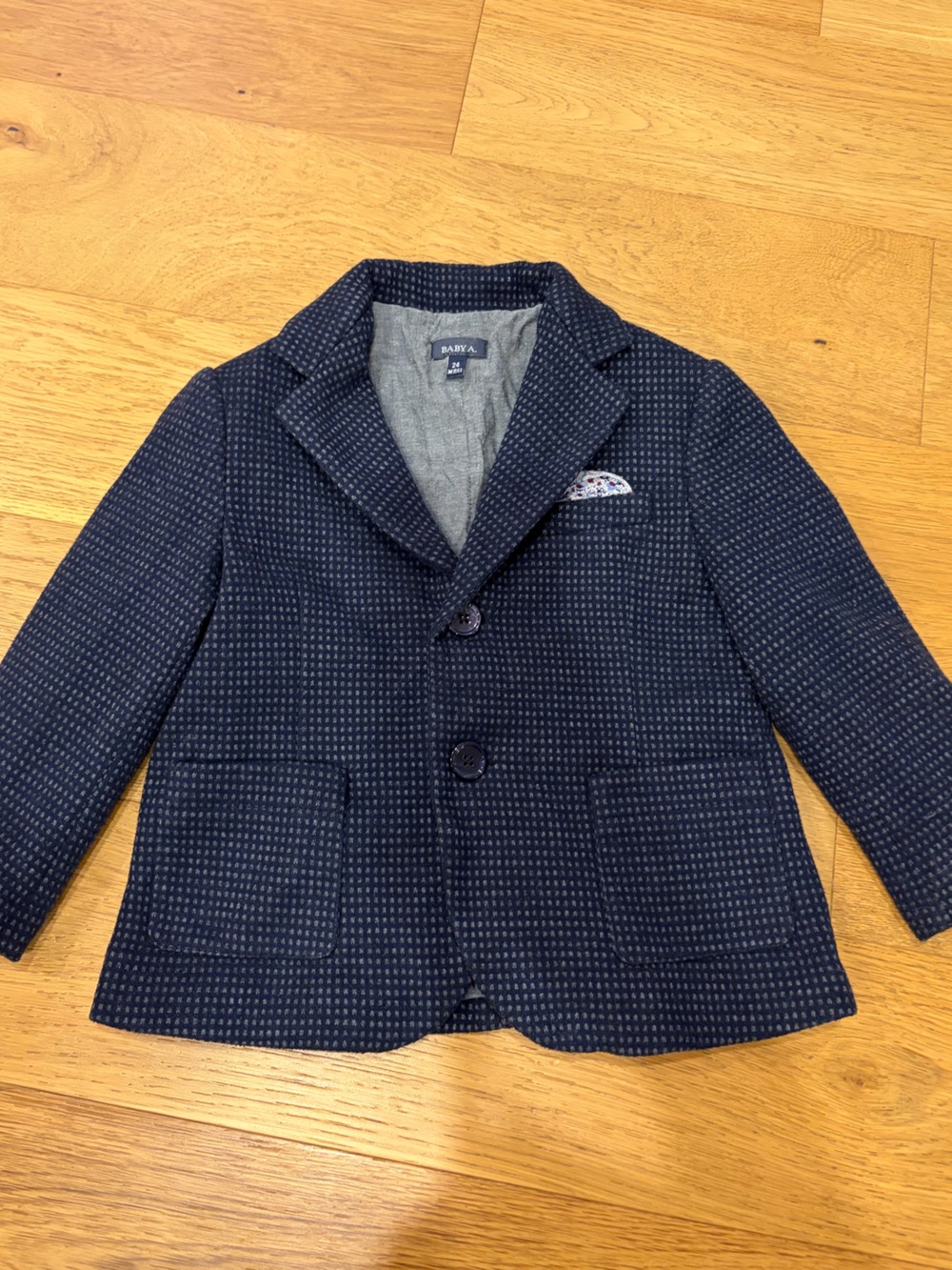 GUC Navy Patterned kids Blazer